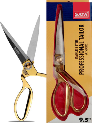 SAYA 10-Inch Tailor Scissors - Gold-Plated Professional Shears for Fabric & Crafting Scissors(Set of 1, Gold)
