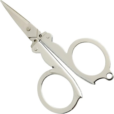 Avysa Portable Travel Foldable Scissors Craft Scissors Scissors(Set of 1, Silver)