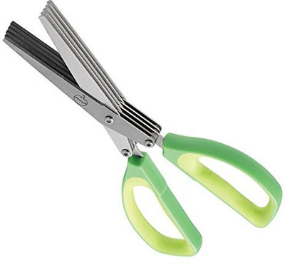 SIMRON Heavy Duty 5 Blade Kitchen Shears with Safety 5-Blade Herb Scissors Scissors(Set of 1, Multicolor)