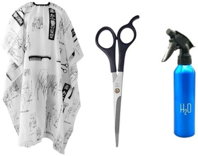 Doberyl 3 Pcs Stainless Steel Scissor , All Purpsose Bottles Spray 300ml , Haircut Cape Scissors(Set of 3, White)