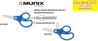 Madan Kainchi Wale Madan Kainchi Wale Munix Pointed and Blunt set of standard Kids Scissors(Set of 2, Multicolor)