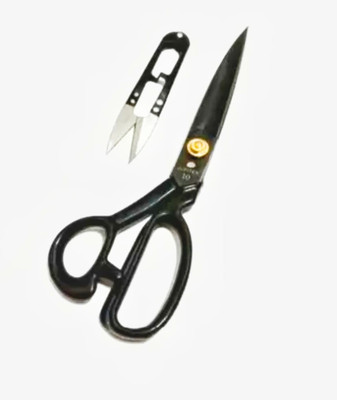 BLJIENT (Free Cutter) Inch Tailoring Scissors with Thread Cutter – Heavy Duty Scissors(Set of 2, Black)
