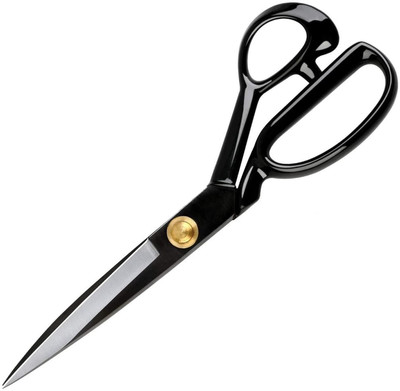 gobagee 1pc JUPITER Professional Tailoring Scissor, 10 Inch, High Carbon Steel Blades Scissors(Set of 1, Black)
