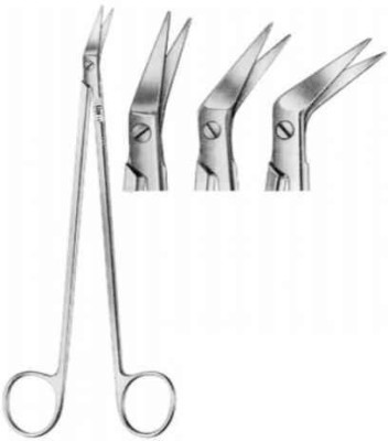 alis 19Cm/7 1/2 Inch Potts-De-Martel Vessel Scissors 60 Deg, A-Gen-180-19 Scissors(Set of 1, Silver)