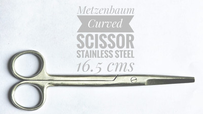 SSI METZENBAUM CURVED SCISSOR 16.5 CMS Scissors(Set of 1, Stainless Steel)