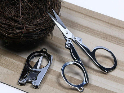 SHARPLEY Multi-function stainless steel travel pocket folding Scissors-IX68 Scissors(Set of 1, Silver)