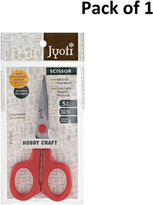 Jyoti Scissor for Multipurpose Use - 401 (4 Inches) Scissors(Set of 1, Multicolor)