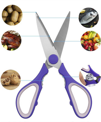 The Mark 1966 Multi Use Kitchen Strong Scissor Scissors(Set of 1, Purple)