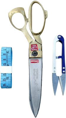 PARMATMAA Professional Taylor scissor Meerut Kainchi Scissors Tailoring & Cutting Scissors Scissors(Set of 1, Gold, Silver)