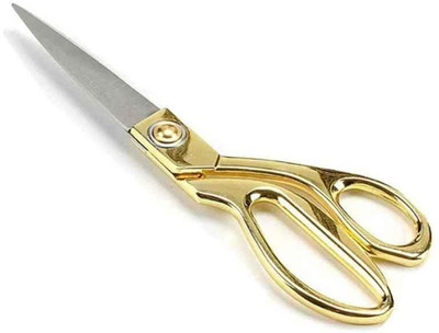 First connect Tailoring Scissors Stainless Steel Sewing Scissors for Cutting Fabric Scissors(Set of 1, Silver, Gold)