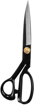 Tekzie Scissor with Rubber Handle Grip (9 inch) Scissors(Set of 1, Black)