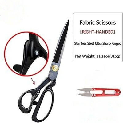 The Mark Black tailoring scissor and 1 pack thread cutter Scissors(Set of 2, Multicolor)