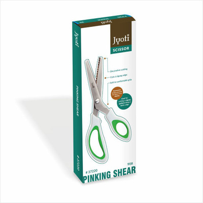 Jyoti Scissor for Multipurpose Use - 908 Zig Zag (9 Inches) - Pack of 1 Card Scissors(Set of 1, Multicolor)