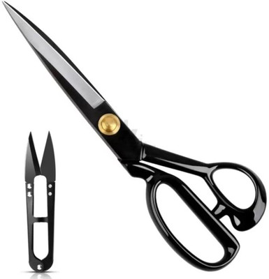 KAMERON Jupiter Professional Tailoring Scissors with Rubber Handle Grip Scissors(Set of 1, Black)