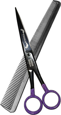 STEAD Hair Cutting Hairdressing Tool Scissor Nose Hair Cutting Combo Scissors(Set of 1, With Comb)