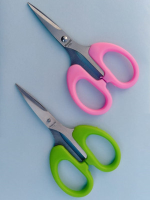 DSHARPP YOYO Multipurpose 127 mm Scissors (Kenchi) with Ultra Sharp Blades-IX-70 Scissors(Set of 2, Green, Pink)