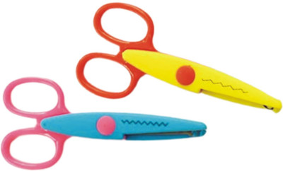 B inik Art and Craft Zig zag Paper Shaper Scissor Set Scissors(Set of 2, Multicolor)