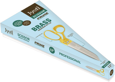 Jyoti Scissor with Brass Handle for Multipurpose Use (12 Inches) Scissors(Set of 1, Multicolor)