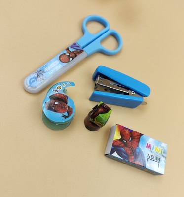 Paper Bear Blue Avenger Stapler Set Art & Craft Kit Scissors(Set of 5, Blue)
