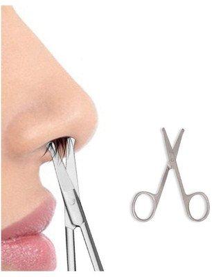Dhanishka Nasal Nose hair Scissor Moustache Scissors Scissors(Set of 1, Silver)