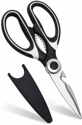 Corslet Scissors for Kitchen Use Kitchen Scissors for Home Chicken Vegetables Scissors Scissors(Set of 1, Black)