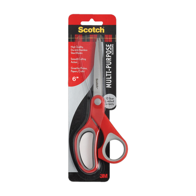 Scotch 6 Inches Scissors(Set of 1, Red)