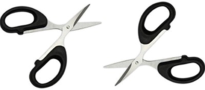 IDYD Stainless Steel Set of 2 Scissors(Set of 2, Black)
