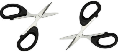 IDYD Stainless Steel Set of 2 Scissors(Set of 2, Black)