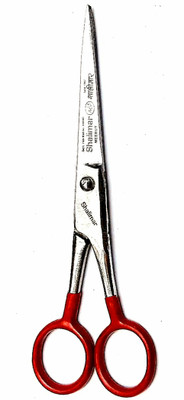 SHALIMAR SCISSORS COMPANY 5 inch Scissor for mustache Scissors(Set of 1, red and silver)