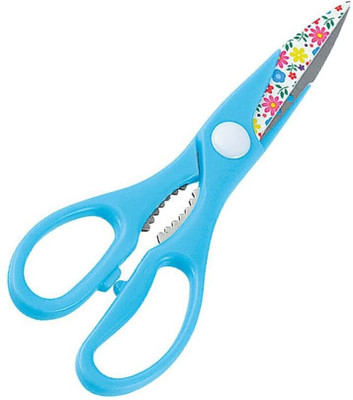 echo Flower Design Stainless Steel Scissors For Multipurpose Uses Scissors(Set of 1, Multicolor)