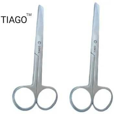 TIAGO Dressing Sharp/Blunt 6 inch 2 pcs stainless steel, surgical scissor Scissors(Set of 2, Silver)