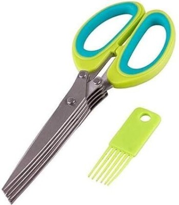 Fastdeal Kitchen Knives 5 Layers Scissors for Kitchen use Cut Herb Spices Cooking Tools Scissors(Set of 5, Multicolor)