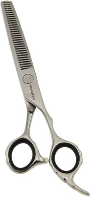 FOLELLO Professional Hair Cutting Thinning Scissors | With Edge Teeth Blending Scissors(Set of 1, Silver)
