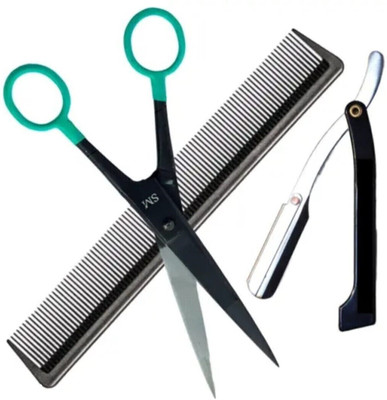 aramco india Stylist Hair Cutting Set Home/Barber for men - women Scissors(Set of 3, Black)