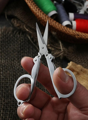 SHARPLEY Portable Multifunction Folding Scissor Household Travel Scissors-IX50 Scissors(Set of 1, Silver)