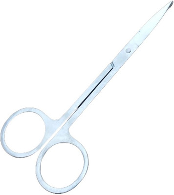 NOXY Men and Women - Perfect for Eyebrows, Nose, Mustache, Beard, Eyelashes, and Ears Scissors(Set of 1, Silver)