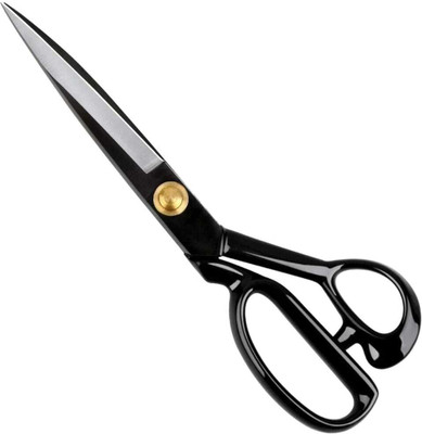 I N Creations 10 inch Professional Tailor Scissors(Set of 1, Black)