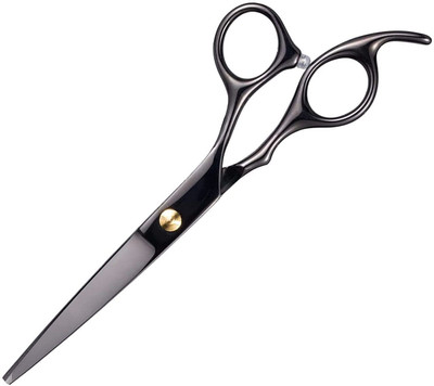 RED JONES Professional Hair Cutting Scissors for Men & Women Stainless Steel Sharp Blades Scissors(Set of 1, Black)