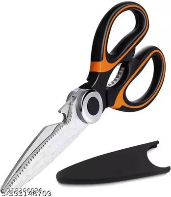 Asha Enterprises multipurpose scissor for kitchen and craft use Scissors(Set of 1, Black)