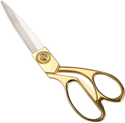 Meswarn 10.5 scissor Premium Stainless Steel Sewing/Tailoring Scissor, for offices. Scissors(Set of 1, Gold)