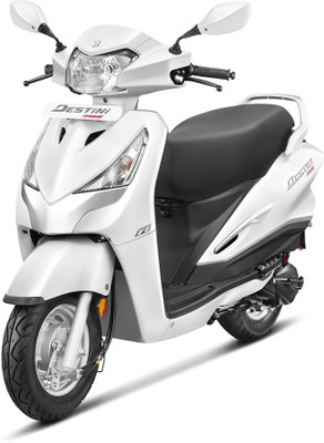 Hero Destini Prime (OBD2B) Booking for Ex-Showroom Price(Pearl Silver White SPM)