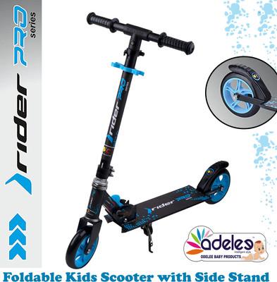 64% OFF on ODELEE Rider Pro Scooty with Side Stand, 3 Adjustable Height(Black, Blue)
