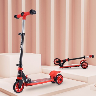 R for Rabbit Road Runner Drift Scooter for Kids of 2to4 Years Age| 3 Level Height Adjustment Kids Scooter(Scooter for Kid Red)