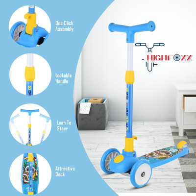 highfoxx 3 WHEELS KIDS SCOOTER HEIGHT ADJUSTMENT Kids Scooter(SKYBLUE)