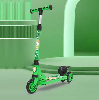 FORMONIX Kick Scooter Wide Wheels, Adjustable Handlebar Kids Scooter 3 Wheeler Kids Scooter(Green, Multicolor)