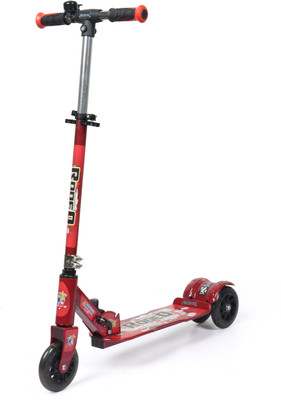 Bebbix 3-Wheel Foldable and Adjustable Height Kick Scooter with LED Wheels Kids Scooter Kids Scooter(Red, Pack of 1)