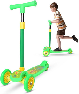 DE JURE FITNESS Scooter for Kids with Adjustable Height, Foldable Kids Scooter(Green, Pack of 1)