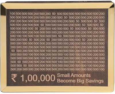 ShivaanshCraft Piggy Bank Decorative Showpiece  -  9 cm(Wood, Brown)