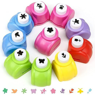 KRYTONE 3Pcs Craft Punch Machine for Art and Craft Project Assorted Shapes Punches Punches & Punching Machines(Set Of 3, 3Pcs Craft Punch Machine for Art and Craft Project Assorted Shapes Punches)