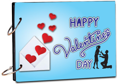 Creative Print Solution Valentine day Heart envelope Sky blue Scrap Book Photo Album Size 8.5x6 inch Theme,  Scrapbook Kit(DIY)